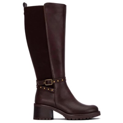 обувки,дамски,боти,мъжки,боти,xti,14608102,heel,boots,brown,(brown)