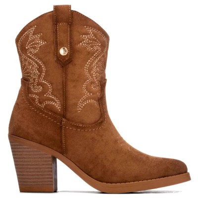 дамски,боти,мъжки,боти,xti,14610501,heel,booties,brown,(camel)