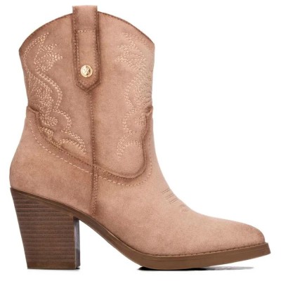 дамски,боти,мъжки,боти,xti,14610502,heel,booties,brown,(beige)