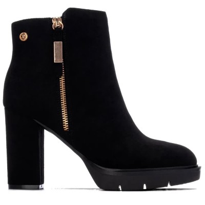 дамски,боти,мъжки,боти,xti,14617201,heel,booties,black,(black)