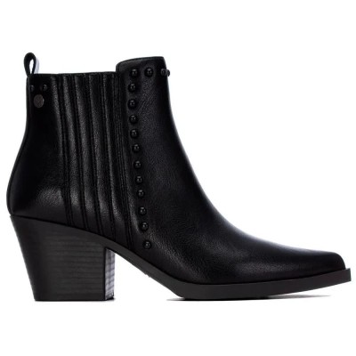 дамски,боти,мъжки,боти,xti,14619501,heel,booties,black,(black)