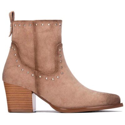 дамски,боти,мъжки,боти,xti,14647901,heel,booties,brown,(beige)