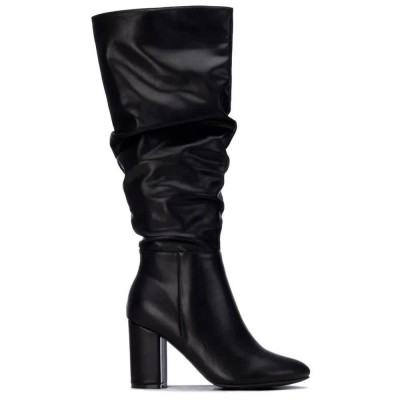 обувки,дамски,боти,мъжки,боти,xti,14645401,heel,boots,black,(black)