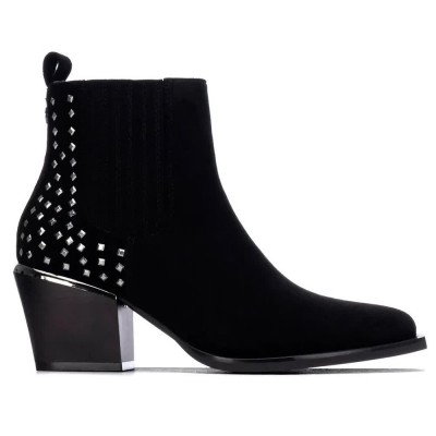 дамски,боти,мъжки,боти,xti,14648003,heel,booties,black,(black)