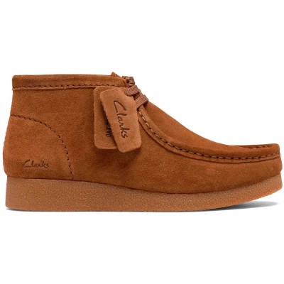 обувки,дамски,боти,мъжки,боти,clarks,shoes,wallabeeevobt,booties,brown,(cola,suede)