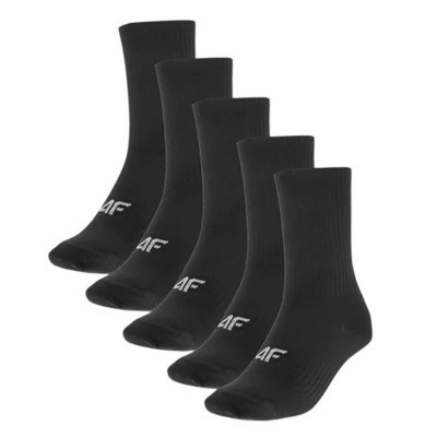 чорапи,мъжки,чорапи,дамски,чорапи,4f,cas,f476,long,socks,5,pairs,black,(deep,black)