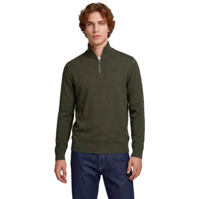 блуза,мъжки,пуловери,дамски,пуловери,jj,rebel,callum,half,zip,sweater,green,(forest,night)