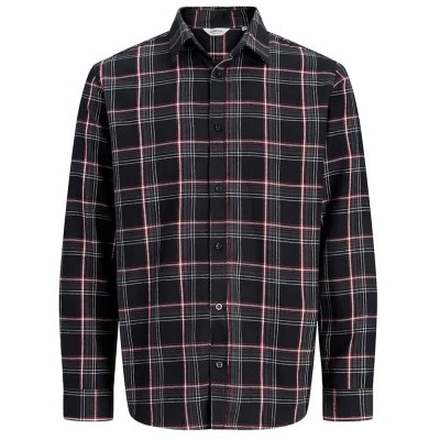 карирана,риза,дамски,ризи,мъжки,ризи,jj,rebel,lane,long,sleeve,shirt,black,(black,checks,asphalt,white,true,red)