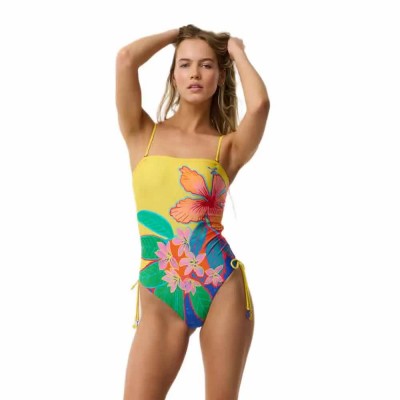 бански,костюм,дамски,бански,костюми,rip,curl,bliss,bandeau,swimsuit,multicolor,(yellow)
