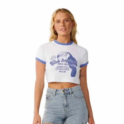бебешка,тениска,мъжки,тениски,дамски,тениски,rip,curl,bossa,nova,baby,short,sleeve,t,shirt,white,(white)