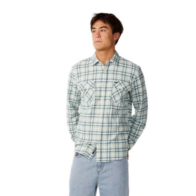 карирана,риза,дамски,ризи,мъжки,ризи,rip,curl,classic,surf,checked,in,flanne,long,sleeve,shirt,grey,(bone)