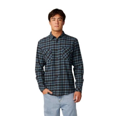 карирана,риза,дамски,ризи,мъжки,ризи,rip,curl,classic,surf,checked,in,flanne,long,sleeve,shirt,blue,(washed,black)