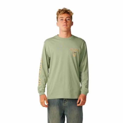 тениска,мъжки,тениски,дамски,тениски,rip,curl,fade,out,icon,long,sleeve,t,shirt,green,(sage)