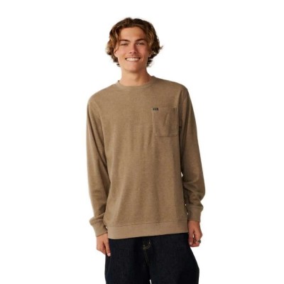 блуза,мъжки,пуловери,rip,curl,grid,sweatshirt,brown,(walnut)