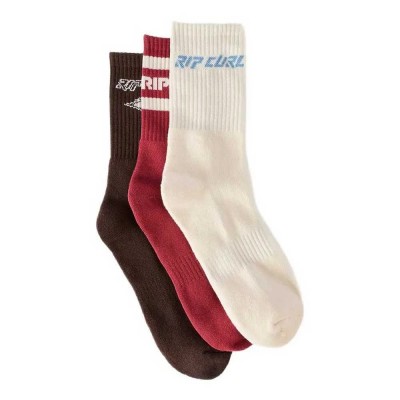 чорапи,мъжки,чорапи,дамски,чорапи,rip,curl,icons,of,surf,crew,socks,3,pairs,multicolor,(maroon)