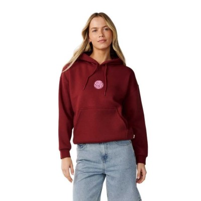 суичър,дамски,блузи,rip,curl,icons,of,surf,heritage,hoodie,red,(dark,plum)