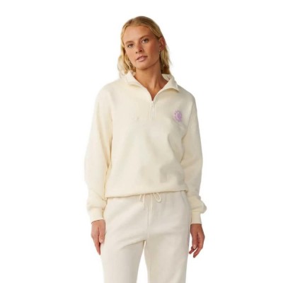 блуза,дамски,блузи,rip,curl,party,wave,half,zip,sweatshirt,beige,(off,white)