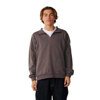 блуза,мъжки,пуловери,rip,curl,premium,surf,qtr,half,zip,sweatshirt,brown,(deep,mushroom)