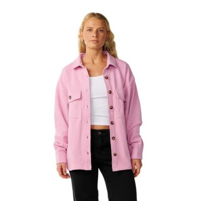 риза,с,дълъг,ръкав,дамски,ризи,мъжки,ризи,rip,curl,retro,swell,overshirt,long,sleeve,shirt,pink,(lilac)