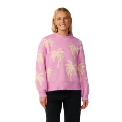 блуза,мъжки,пуловери,дамски,пуловери,rip,curl,retro,swell,palm,jacquard,sweater,pink,(lilac)