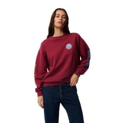 блуза,дамски,блузи,rip,curl,sg,heritage,oversized,sweatshirt,red,(plum)