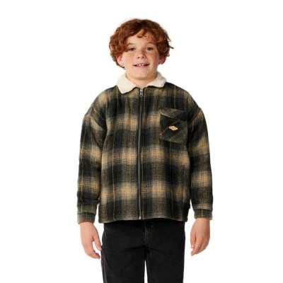 яке,мъжки,якета,дамски,якета,и,палта,rip,curl,sherpa,surf,jacket,brown,black,(black)