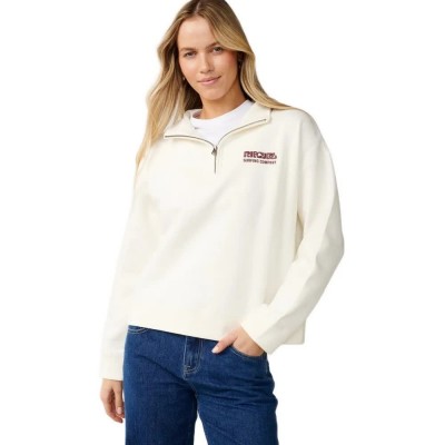 блуза,дамски,блузи,rip,curl,surf,puff,half,zip,sweatshirt,white,(bone)