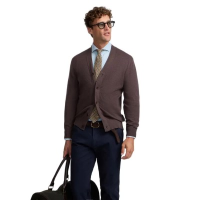 жилетка,мъжки,пуловери,дамски,пуловери,silbon,cardigan,brown,(brown)