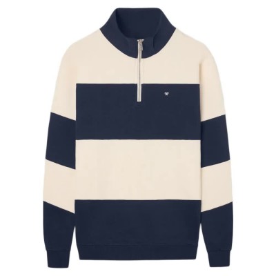 блуза,мъжки,пуловери,silbon,half,zipper,wide,stripe,half,zip,sweatshirt,blue,(navy,blue)