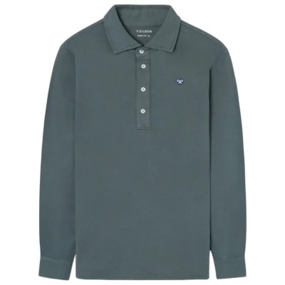 дамски,блузи,с,яка,мъжки,блузи,с,яка,silbon,long,sleeve,polo,green,(dark,green)