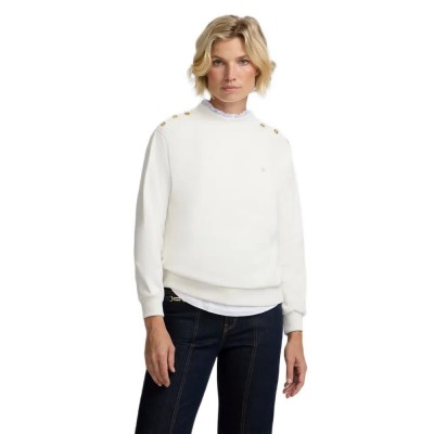 блуза,дамски,блузи,silbon,ruffle,collar,buttons,sweatshirt,white,(ecru)