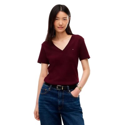 тениска,мъжки,тениски,дамски,тениски,tommy,hilfiger,slim,cody,short,sleeve,v,neck,t,shirt,purple,(deep,burgundy)
