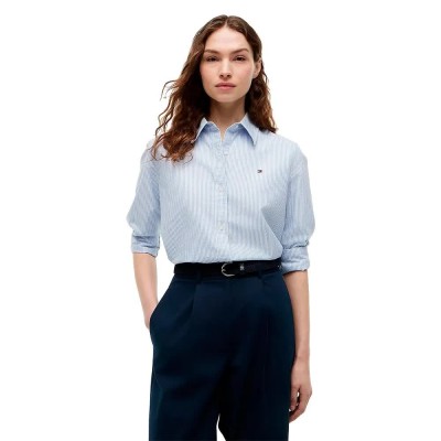 риза,с,дълъг,ръкав,дамски,ризи,мъжки,ризи,tommy,hilfiger,ww0ww46111,long,sleeve,shirt,blue,(classic,ithaca,stripe,mid,blue)