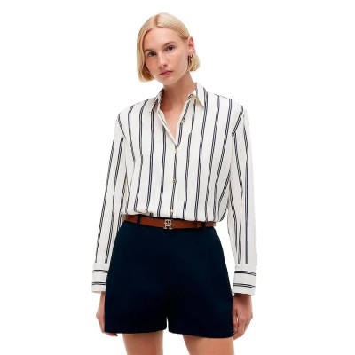 риза,с,дълъг,ръкав,дамски,ризи,мъжки,ризи,tommy,hilfiger,ww0ww49909,long,sleeve,shirt,white,(dune,calico,navy,stripe)