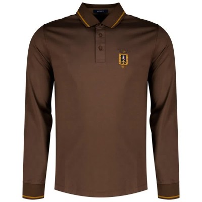 дамски,блузи,с,яка,мъжки,блузи,с,яка,aeronautica,militare,262po1940uj00663,long,sleeve,polo,brown,(chestnut,brown)