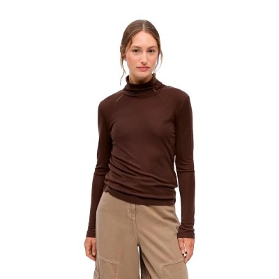 тениска,мъжки,тениски,дамски,тениски,vila,alma,long,sleeve,high,neck,t,shirt,brown,(seal,brown)
