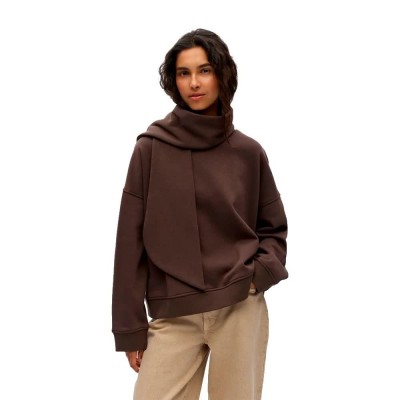блуза,дамски,блузи,vila,arina,sweatshirt,brown,(seal,brown)