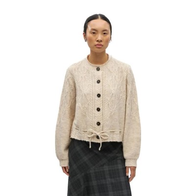 жилетка,мъжки,пуловери,дамски,пуловери,vila,gunvi,cardigan,beige,(macadamia,detail,melange)