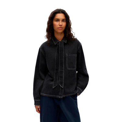риза,с,дълъг,ръкав,дамски,ризи,мъжки,ризи,vila,rosie,long,sleeve,shirt,black,(black,detail,washed)