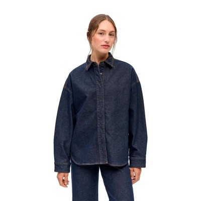 риза,с,дълъг,ръкав,дамски,ризи,мъжки,ризи,vila,sole,mae,long,sleeve,shirt,blue,(dark,blue,denim,detail,rinse,wash)