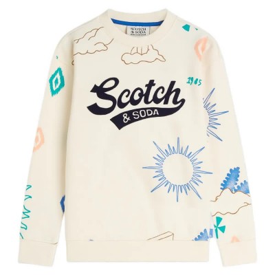 блуза,детски,блузи,scotch,&,soda,183338,sweatshirt,beige,(eggnog)