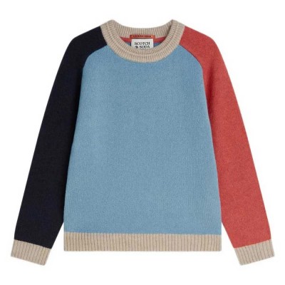 блуза,мъжки,пуловери,дамски,пуловери,scotch,&,soda,183389,sweater,blue,(adriatic,blue,colorblock)