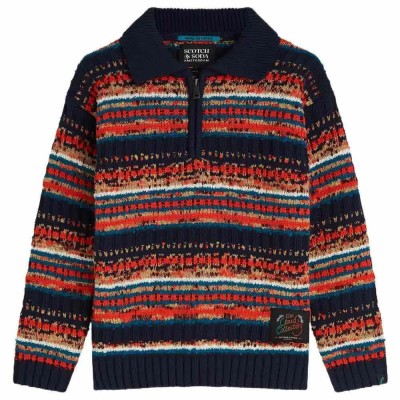блуза,мъжки,пуловери,дамски,пуловери,scotch,&,soda,183396,half,zip,sweater,multicolor,(multi,color,stripe)