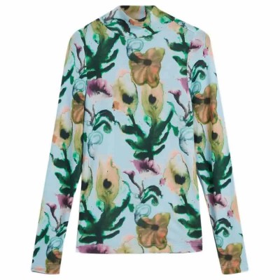 тениска,мъжки,тениски,дамски,тениски,scotch,&,soda,183485,long,sleeve,t,shirt,blue,(watercolour,flower,cerulean)