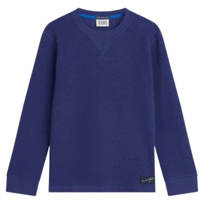 тениска,мъжки,тениски,дамски,тениски,scotch,&,soda,waffle,relaxed,fit,long,sleeve,t,shirt,blue,(twilight,blue)