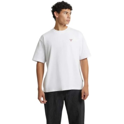 тениска,мъжки,тениски,дамски,тениски,guess,jeans,mini,triangle,short,sleeve,t,shirt,refurbished,white,(pure,white)