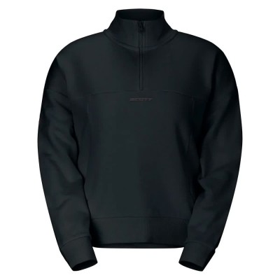 блуза,дамски,блузи,scott,half,zip,sweatshirt,black,(black)