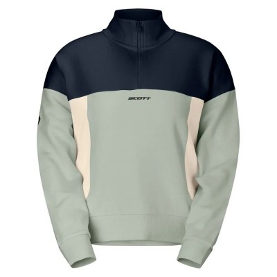 блуза,дамски,блузи,scott,half,zip,sweatshirt,grey,(spray,grey,dark,blue)