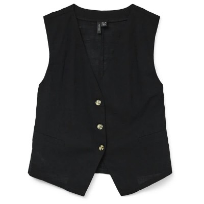 елек,дамски,сака,vero,moda,caia,waistcoat,refurbished,black,(black)