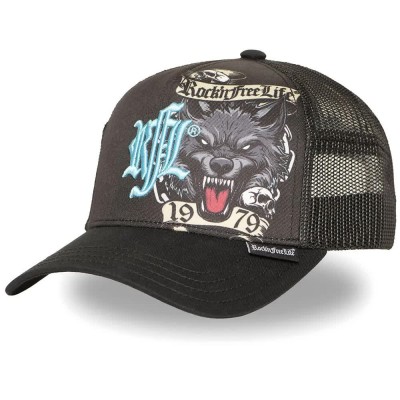 шапка,всички,шапки,rock´n,free,life,no.266,chained,wolf,cap,black,(black,blue)